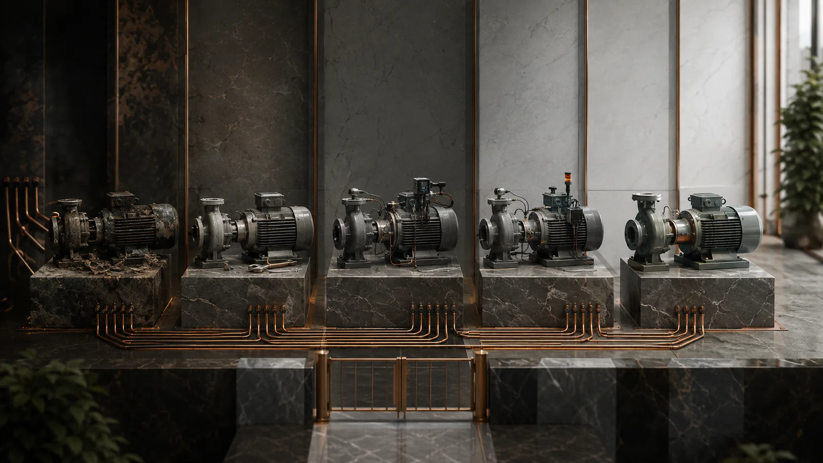 Industrial equipment condition signals organized into maintenance evidence