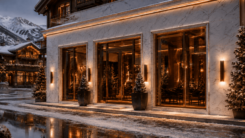 Luxury salon scene representing discounts and margin concessions